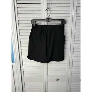 Apana black athletic pull on stretch skort pockets women's size small